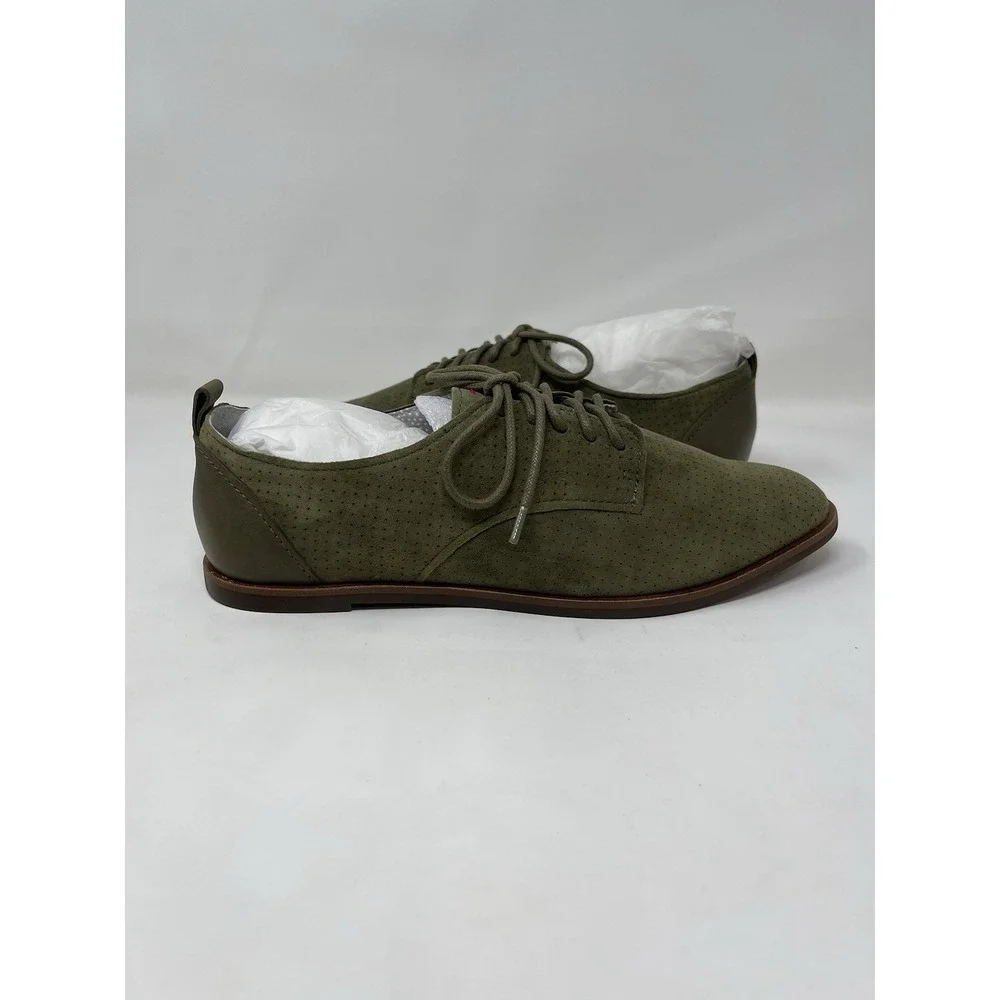 Ed By Ellen ED-KULVER Chive Kid Suede Oxford Shoes Women's Size 8M NEW